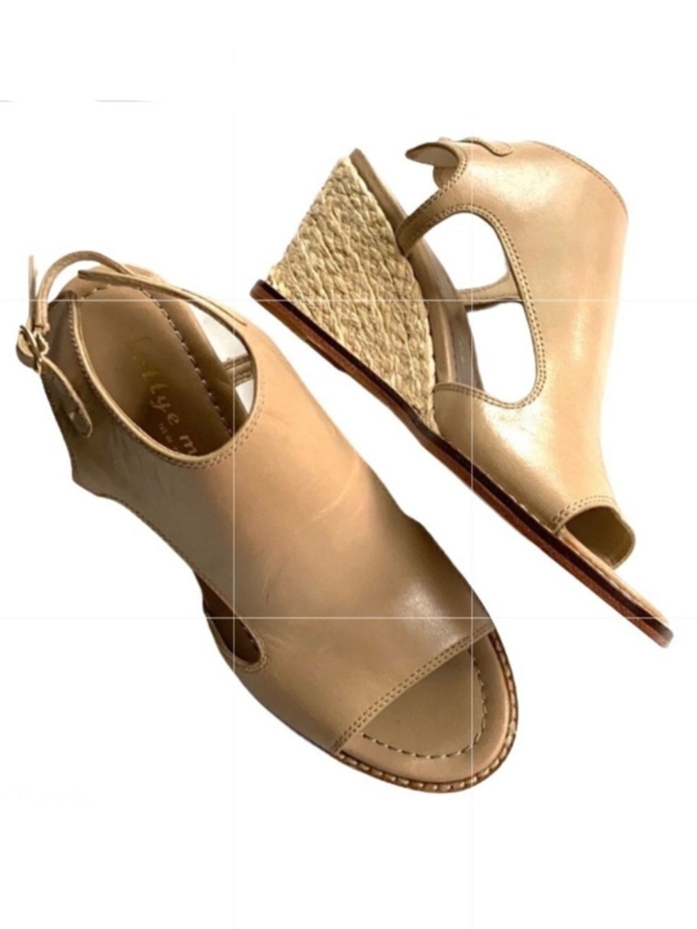 Like new Bettye Muller leather wedge sandals